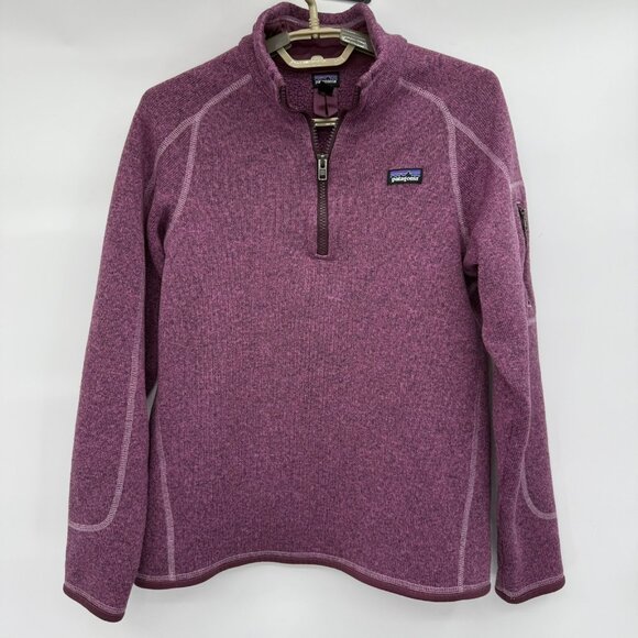 Patagonia Youth XXL 16-18 Better Sweater 1/4 Zip Pullover Jacket Pink Purple - Picture 1 of 11